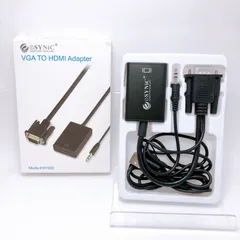 eSynic VGA to HDMI 変換器ケーブル VGA to HDMI変換アダプタケーブル 3.5mmオーディオコード付き 音声転送 1080P HDTV PC モニタ オーディオ パソコン 用