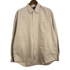 90年代 Polo by Ralph Lauren ポロ ラルフローレン HARDEN 長袖シャツ ベージュ (メンズ XL) 中古 古着 R7424
