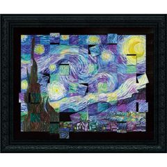 水晶絵 ゴッホ 「星月夜」 アートパネル クリスタル 立体 絵画 アート