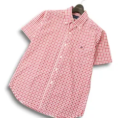 The DUFFER of ST.GEORGE ダファー オブ セントジョージ 春夏 刺繍★ 半袖 ギンガム チェック シャツ Sz.L メンズ 日本製