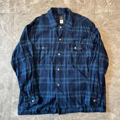 ポストオーバーオールズ 半袖シャツ　ボーダー　ネイビー　新品　XL 25SS ポストオーバーオールズ 半袖シャツ ボーダー ネイビー 新品 XL