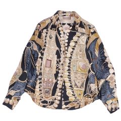 Maison Margiela 半袖シャツ オープンカラー ブラウン レーヨン - メルカリ