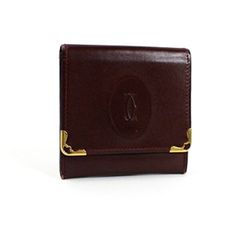 カルティエ マストライン コインケース スクエア ボルドー 中古 ABランク