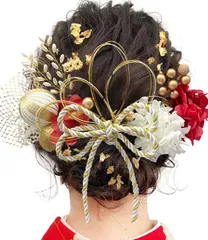 【大人気！再入荷しました♪】JZOON 成人式 髪飾り ヘアアクセサリー アジサイ テールリード ソーラーローズ アンティークベリー パール 水引き 金箔 リボン タッセル 結婚式 ウェディング 卒業式 発表会 入学式 披露宴 卒園式 お祭り 和装 振袖 浴衣