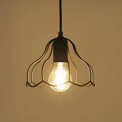 新品 DINGLILED ブラック レトロ オシャレ ペンダントライト 照明器具 吊り下げ 長さ調節可 コード収納カップ付き 北欧 玄関 自転車 ライト レトロ