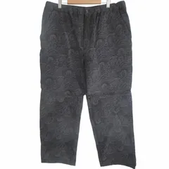 ティノラス MEN'S TENORAS 美品 15AW ペイズリージャガードデニムパンツ 総柄 エスニック 民族系 黒 ブラック Lサイズ IBO46のサムネイル