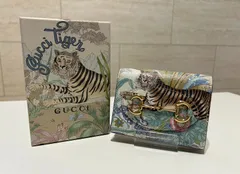 j*6様 GUCCI グッチ タイガー 虎刺繍 長財布 財布 GG グッチ 長財布 タイガー GGスプリーム 451273 ラウンド