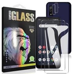 対応 Arrows We FCG01 フィルム 【2+2枚セット- 日本旭硝子 - 高 品質 】 対応 F-51B FCG01 ガラスフイルム 【2枚】+ レンズフィルム 【2枚】 アローズwe 液晶保護フィルム さらさら A101FC 強化ガラス 液晶  0