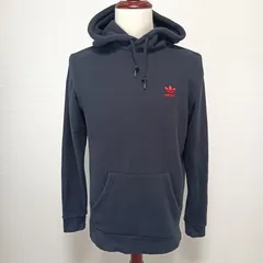 adidas アディダス　パーカー　トレフォイル　ブラック　サイズL　ロゴ刺繍