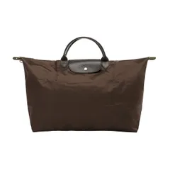 新品 ロンシャン LONGCHAMP ボストンバッグ ル・プリアージュ グリーン トラベルバッグ Lサイズ モカ