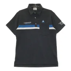 サイズ：M LECOQ GOLF ルコックゴルフ  インナー付き 半袖ポロシャツ  ブラック系 [240101304316]# ゴルフウェア メンズ ストスト