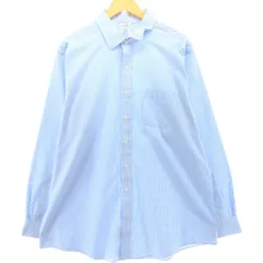 古着 ブルックスブラザーズ Brooks Brothers Est.1818 Classic ワイドカラー 長袖 コットンストライプシャツ メンズXXL相当/eaa544958