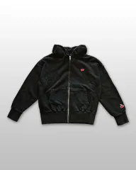 KIRSH(キルシー) 黒 ジップアップパーカー フード付き