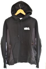 NIKE × sacai ドッキング プルオーバー フーディー ブラック XS - メルカリ