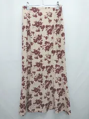 ◇ Θ RESEXXY リゼクシー 花柄 ロング丈 マーメイド スカート サイズF ベージュ レディース E  【1506180009561】
