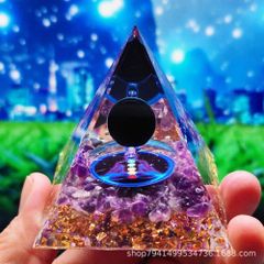 オルゴナイト ピラミッド 水晶 本物 置物 パワーストーン 浄化 水晶