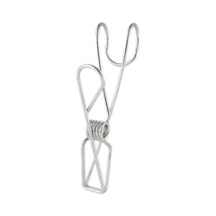 4個入・幅2×奥行5.5×高さ9.5cm ステンレスひっかけるワイヤークリップ 38755586 無印良品 シルバー