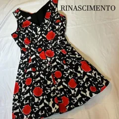 リナシメント　RINASCIMENTO　Var.Rosso　赤薔薇　Vネック　フレアワンピース　ワンピースドレスのサムネイル