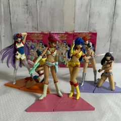 [値下げ交渉歓迎] ダーティペアクロニクル フィギュアセット 6種コンプ MegaHouse製 2002年発売 ビキニ姿＆武器ポーズ 台座・元箱付き レトロ美少女アニメ 即購入OK✨2.7.038