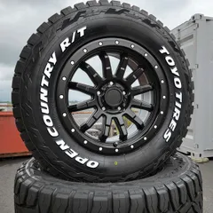 人気セット!! 新品 16インチ タイヤホイール 4本セット 国産 TOYO OPENCOUNTRY RT 235/70R16 ホワイトレター デリカD5 RAV4 CX-5 アウトランダー トーヨー オープンカントリー 純正車高 ノーマル車高 装着可能のサムネイル