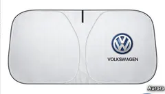140cm*70cm  フォルクスワーゲン VW ロゴ フロントサンシェード ワンタッチフロントシェード  フロントガラス サンシェード 紫外線対策 収納袋付  折りたたみ式   GOLF GTI　シロッコ　ポロ　ビートル　ルポ