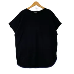 INDIVI インディヴィ ビッグシルエット フレンチスリーブカットソー size15/ブラック