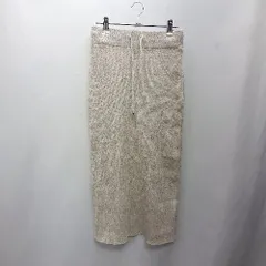 ◇ ⊇ CIAOPANIC TYPY ウエストゴム ラメ入り リブニット ロング丈 フレア スカート サイズ1 アイボリー系 レディース E  【1501230001298】