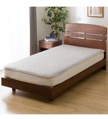 【新着商品】(シングルサイズ 2024年モデル 100×200) グレー シングル 敷きパッド 両面使えるゴムバンド付き Nウォーム ニトリ