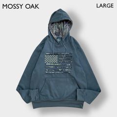 MOSSY OAK カモフラ 刺繍 リアルツリー 星条旗 パーカー プルオーバー