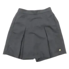 美品 KATE SPADE ケイトスペード ニューヨーク イージー キュロット スカート パンツ キッズ ロゴ 金具 ボトムス 160 黒 ブラック キッズ 古着 中古 USED