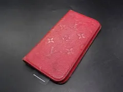 LOUIS VUITTON ルイヴィトン M63588 モノグラムアンプラント フォリオ iPhone X / XS ケース アイフォンケース レッド系 DH3247