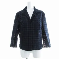 ニナリッチ NINA RICCI ジャケット 花柄 カットワーク 40 M 紺 ネイビー /UM ■SM3のサムネイル