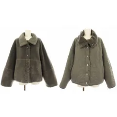 B&Y ユナイテッドアローズ BEAUTY&YOUTH ビューティー&ユース ボア キルティング リバーシブルショートコート 2WAY 16256995310 中わた グレー /KU