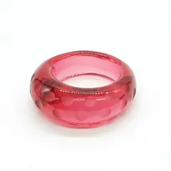 バカラ リング（赤い花） サイズ：14号 品番：2BY81035290-0051