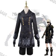 ニーア オートマタ コスプレ衣装 ウィッグ付き 9S コスプレ ヨルハ九号S型 ヨルハ二号B型 かつら wig コスプレ仮装 コスチューム COSPLAY服 仮装 セット 変装 制服 男女兼用 文化祭 イベント xzjhmuq#