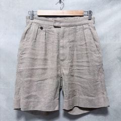 OLD JOE オールドジョー GATHERING-WAIST SPORTING TROUSER リネンシルク ヘリンボーン 2タック ショートパンツ size.32 ベージュ