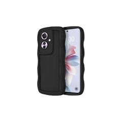 HeeNia OPPO Reno 11A 対応 ケース カバー TPU シリコン質感 耐衝撃 落下防止 取付簡単 カメラ保護 レンズ保護 高級携帯電話ケース OPPO Reno 11A 用 (ブラック) 0