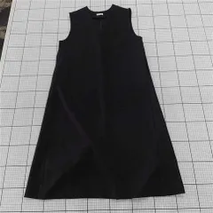 ◇ Θ un dix cors アンディコール Vネック ノースリーブ 膝下丈 ワンピース サイズF ブラック系 レディース E  【1509100068358】