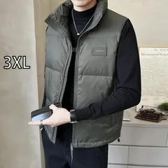 [3XL]秋冬 コーデ メンズ  服 シンプル ファッション オシャレ 大人 かっこいい 大きいサイズ ストリート 紳士服 ダウン ベスト ジャケット スタンドカラー 暖かい アウター