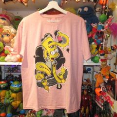 The Simpsons Bart T-shirt Skateboard USED Pink Women's XL Size Figure Doll Plush Toy