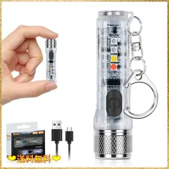 1pack HUCOZY ハンディライト ミニ 懐中電灯 USB-C充電式 キーホルダーライト led 超小型 軍用 強力 防水 フラッシュライト 明るい マグネット搭載 軽量 1.5ｍ耐衝撃 防災 停電対策 緊急用 夜釣り キャンプ 非常用ライト 【1個セッ