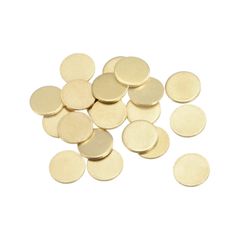 新品 ペンダントデコレーション用 工芸品 10mmx1mm DIYタグ 金属 ラウンド スタンピングブランク 真ちゅう uxcell