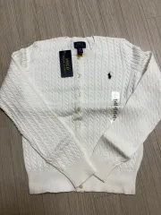 新品 Xl サイズ ポロ Ralph Lauren(ラルフローレン) ガールズ カーディガン 明るい 白のサムネイル