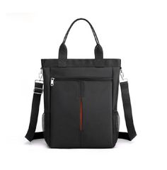 トートバッグ　ショルダーバッグ　ビジネスバッグ　ブラック　黒かばん　肩掛け　斜めかけ　ショルダー取り外しショルダーバッグ ミニショルダー ナイロン  ビジネス  肩掛け 斜めかけ シンプル お出かけ  オシャレ 無地   レディース メンズ カジュアル 女性
