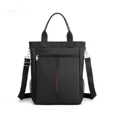 トートバッグ　ショルダーバッグ　ビジネスバッグ　ブラック　黒かばん　肩掛け　斜めかけ　ショルダー取り外しショルダーバッグ ミニショルダー ナイロン  ビジネス  肩掛け 斜めかけ シンプル お出かけ  オシャレ 無地   レディース メンズ カジュアル 女性