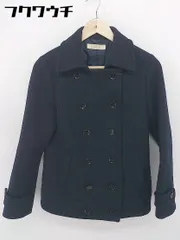 ■ NATURAL BEAUTY BASIC ナチュラルビューティーベーシック 長袖 P コート サイズM ネイビー レディース 【中古】 【1103040003785】