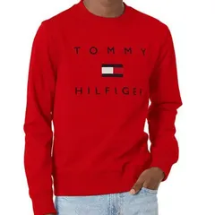 TOMMY HILFIGER USA トミーヒルフィガー Essentials Icon スウェット トレーナー FireRed