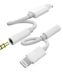 アイフォン 3.5mm ジャック ライトニング 変換 アダプター （2パック）アップル イヤホン 繋ぐ ケーブル あいふぉん Lightning プラグ ヘッドホン アクセサリー Apple MFI認証AUXイヤフォン じゃっくコード スプリッター