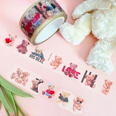LOVEテディーベア　OPPテープ　ハル×文具女子