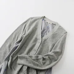 ポール＆ジョーシスター PAUL＆JOE SISTER フラミンゴ刺繍切替Vネックカーディガン 1/グレー ニット【2400013634113】のサムネイル